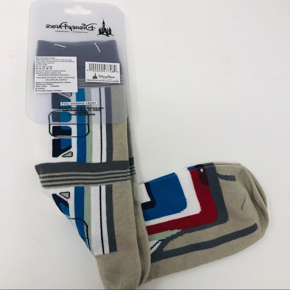 DISNEY PARKS MONORAIL SOCKS Adult One Size NWT - Picture 6 of 6